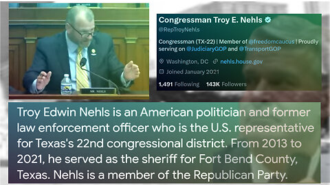 🔔 ON RECORD: Rep. Troy E. Nehls (TX): "SHAME ON YOU!" FBI Director Christopher Wray - 07/12/23