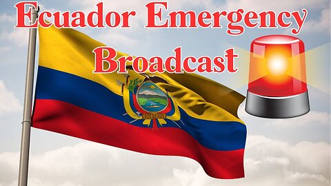 Ecuador Emergency Broadcast - civil war kicks off in Ecuador #cartel #noboa #violence