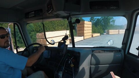 Rookie Truck Driver's First Solo Load of Lumber Run From VA
