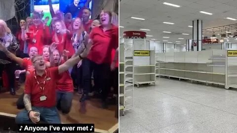 We're Simply the Best! Defiant Wilko staff belt out Tina Turner and hold back tears after store's