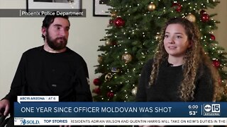 Phoenix officer shot eight times in the line of duty continues recovery one year later