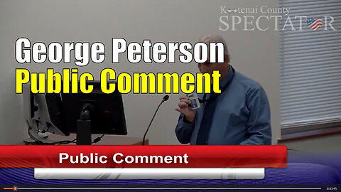 George Peterson Public Comment on 10/9/23