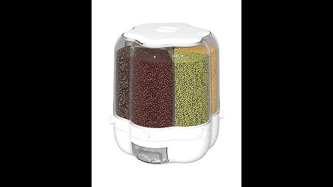 Rice and Grain Storage Container, 360° Rotating Food Dispenser. Kitchen Gadget 184