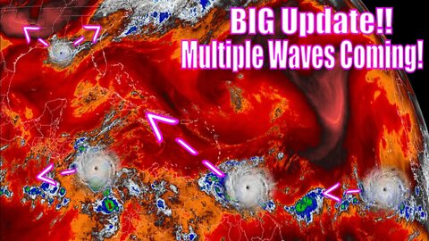 BIG Tropical Update! Multiple Waves Coming! - The WeatherMan Plus Weather Channel