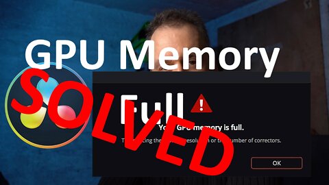 Davinci Resolve - GPU Memory Full - solved