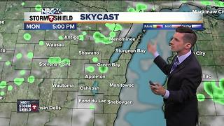 Humid and rain chances for Monday