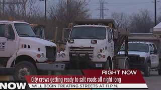 City crews preparing for morning snowfall