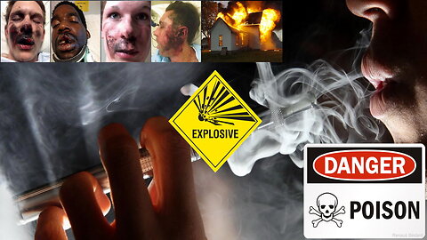 WARNING E-CIGARETTES EXPLOSION RISK