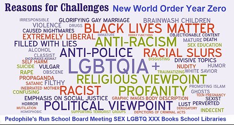 Pedophile's Run School Board Meeting About LGBTQ XXX Books in School Libraries