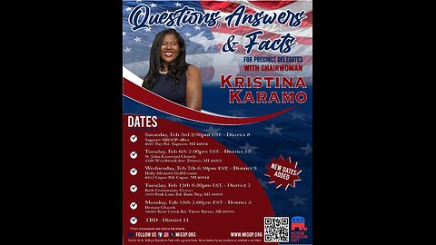 Questions, Answers & Facts with MIGOP Chairwoman Kristina Karamo at Three Rivers