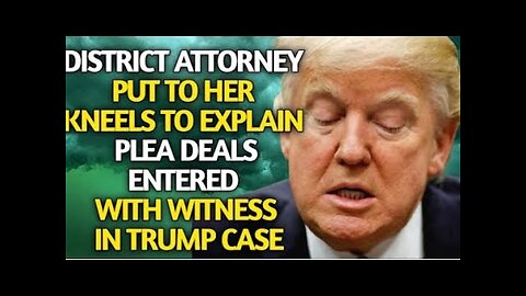 DISTRICT ATTORNEY PUT TO HER KNEELS TO EXPLAIN PLEA DEALS SHE ENTERED WITH WITNESS IN TRUMP CASE