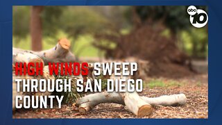 Strong winds hit San Diego County