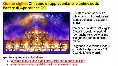 (NEW) Quinto sigillo: Chi sono e rappresentano le anime sotto l’altare di Apocalisse 6:9 ?