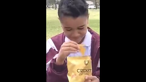 Australia, 2022: Childen eat cricket chips