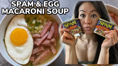 Spam and Egg Macaroni Soup Recipe (A Hong Kong Style Breakfast) 午餐肉通粉 | RACK OF LAM