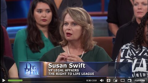 Dr. Phil Interviews Right to Life League Pro Life Attorney Susan Swift