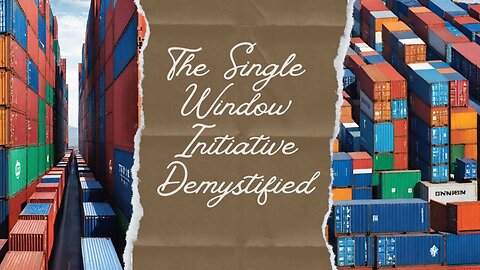 Streamlining Customs: Exploring the Single Window Initiative for Imports