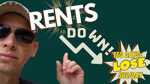 Rents Down- Corporate Landlord Loosing $62 a day for over 130 DAYS! LOST $8060