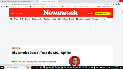 Johns Hopkins University and Newsweek EVISCERATE CDC and FDA