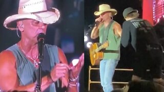 Kenny Chesney Injured On Stage, Keeps On Performing!