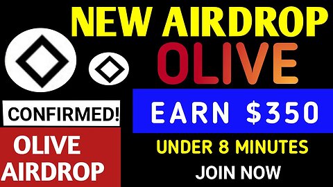 350$ Olive Confirmed Airdrop Join under 8 Minutes | New Instant Claim Airdrop | Olive Airdrop |olive