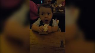 Baby Feels Dough For The First Time