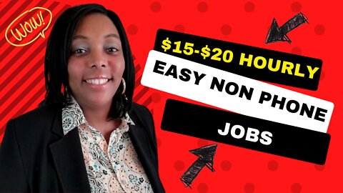 Hiring Now| Earn $15-$20 Hourly| Easy Non Phone Work From Home Jobs