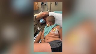 11-year-old table slams after he beats cancer, meets Josh Allen