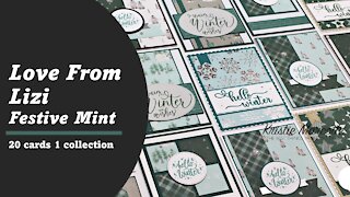 Love From Lizi | Festive Mint | 20 cards 1 collection