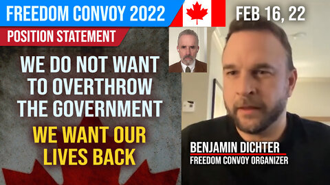 Freedom Convoy Position Statement : Benjamin Dichter : Freedom Convoy 2022