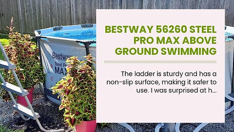 Bestway 56260 Steel Pro MAX Above Ground Swimming Pool, with Filter Pump 12 feet x 39.5 inch ,...