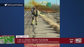 Chemical spill closes I-10 south of Tucson