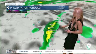 A chance for rain and cooler air coming