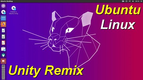 Linux Ubuntu Unity Remix. Distro criada por Rudra B. Saraswat de 10 anos de idade