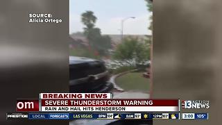 Rain and hail hit Henderson area