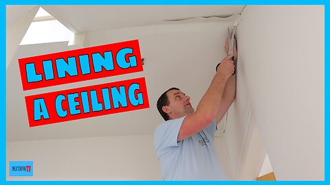 Lining a ceiling.