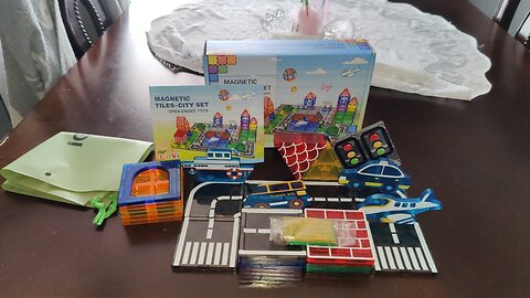 Magnetic Tiles Road Toppers Building Set