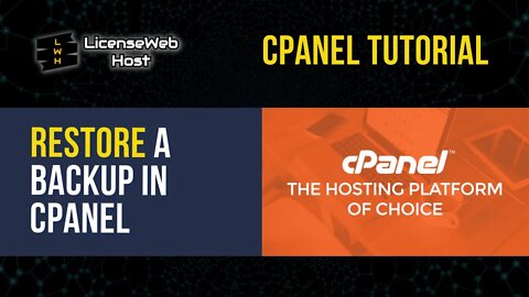 How to Restore a Backup in cPanel