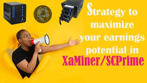 Strategy to maximize your earnings potential in XaMiner/SCPrime