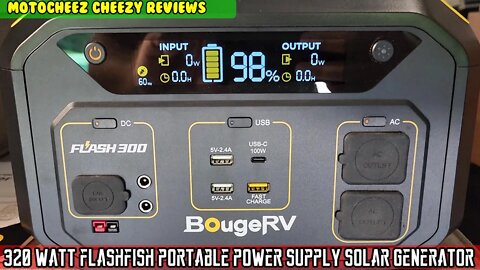 BougeRV Flash300 Portable Power Station 286Wh, 600W, Solar, Recharge 0-90% in 30 Mins Camping, RV