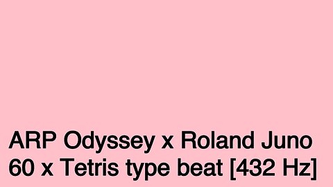 ARP Odyssey x Roland Juno 60 x Tetris type beat