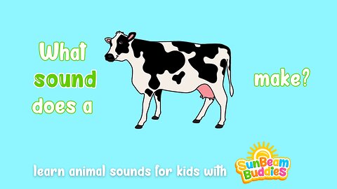 What sound does a cow make? 🐮 Learning sounds for kids!