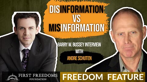 DISINFORMATION VS. MISINFORMATION BILL C-11 - Interview With Andre Schutten