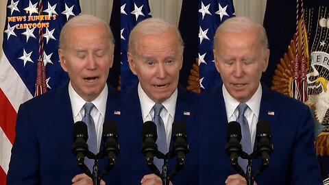 Biden fails to read a line from his teleprompter, starts over, fails again.