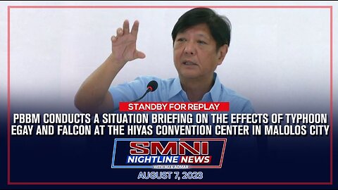 PBBM conducts a situation briefing on the effects of Typhoon Egay and Falcon in Malolos City