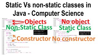 Static Vs non static classes in Java - Using Objects - Computer Science