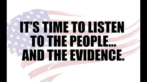 It's time to listen to the people.