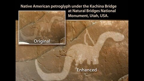 Dinosaur Pictograph Kachina Bridge Utah