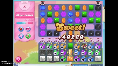 Candy Crush Level 1950 Audio Talkthrough, 3 Stars 0 Boosters