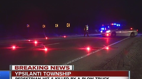 Pedestrian hit and killed by plow truck driver